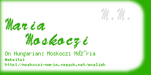 maria moskoczi business card